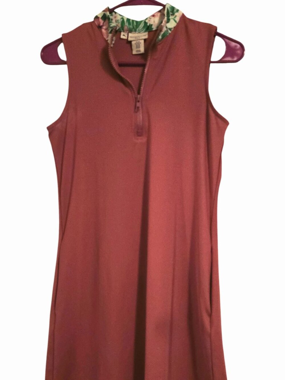 Tommy Bahama XS Sleeveless Golf Dress Floral Collar